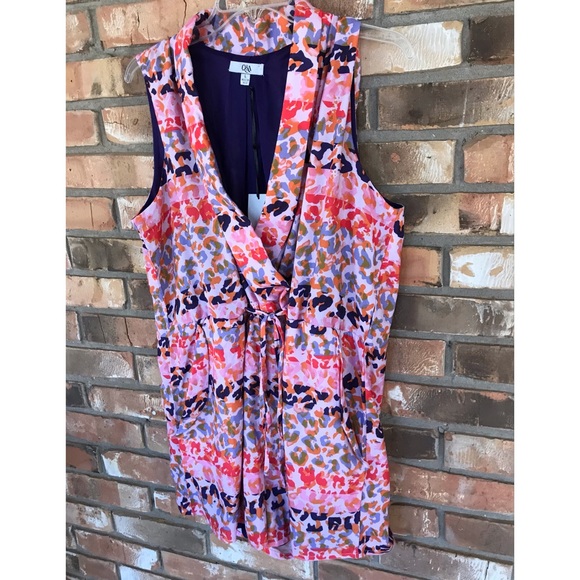 Q&A Multicolored Leopard Print Romper Large - Picture 4 of 7